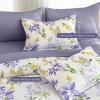 imageQueen Comforter Set 7 Pieces Floral Comforter Bed in A BagCoral Botanical Comforter Set with PillowcasesSoft Microfiber Complete Bedding Sets for All SeasonPurple Green