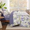 imageQueen Comforter Set 7 Pieces Floral Comforter Bed in A BagCoral Botanical Comforter Set with PillowcasesSoft Microfiber Complete Bedding Sets for All SeasonPurple Green