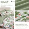 imageQueen Comforter Set 7 Pieces Floral Comforter Bed in A BagCoral Botanical Comforter Set with PillowcasesSoft Microfiber Complete Bedding Sets for All SeasonGreen