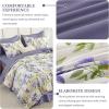 imageQueen Comforter Set 7 Pieces Floral Comforter Bed in A BagCoral Botanical Comforter Set with PillowcasesSoft Microfiber Complete Bedding Sets for All SeasonPurple Green