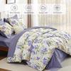 imageQueen Comforter Set 7 Pieces Floral Comforter Bed in A BagCoral Botanical Comforter Set with PillowcasesSoft Microfiber Complete Bedding Sets for All SeasonPurple Green