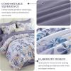 imageQueen Comforter Set 7 Pieces Floral Comforter Bed in A BagCoral Botanical Comforter Set with PillowcasesSoft Microfiber Complete Bedding Sets for All SeasonPurple