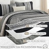 image:imageCottolester Quilt Queen Size Green Patchwork Striped Quilt Set 3 Pieces Soft Lightweight Bedspread Coverlet Bedding Set for All Season 96x90Black
