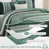 image:imageCottolester Quilt Queen Size Green Patchwork Striped Quilt Set 3 Pieces Soft Lightweight Bedspread Coverlet Bedding Set for All Season 96x90Green