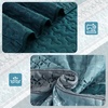 image:imageCottolester Quilt Queen Size Green Patchwork Striped Quilt Set 3 Pieces Soft Lightweight Bedspread Coverlet Bedding Set for All Season 96x90Teal