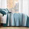image:imageCottolester Queen Quilt Bedding SetTaupe Grey Patchwork Striped Bedspread Coverlet Set Queen3 Pieces Soft Lightweight Boho Quilt Set for All Season 96x90Teal