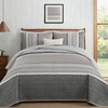 image:imageCottolester Queen Quilt Bedding SetTaupe Grey Patchwork Striped Bedspread Coverlet Set Queen3 Pieces Soft Lightweight Boho Quilt Set for All Season 96x90Taupe Grey