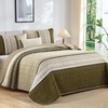 image:imageCottolester Queen Quilt Bedding SetTaupe Grey Patchwork Striped Bedspread Coverlet Set Queen3 Pieces Soft Lightweight Boho Quilt Set for All Season 96x90Brown