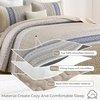 image:imageCottolester Queen Quilt Bedding SetTaupe Grey Patchwork Striped Bedspread Coverlet Set Queen3 Pieces Soft Lightweight Boho Quilt Set for All Season 96x90Beige