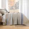 image:imageCottolester Queen Quilt Bedding SetTaupe Grey Patchwork Striped Bedspread Coverlet Set Queen3 Pieces Soft Lightweight Boho Quilt Set for All Season 96x90Beige