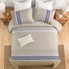 image:imageCottolester Queen Quilt Bedding SetTaupe Grey Patchwork Striped Bedspread Coverlet Set Queen3 Pieces Soft Lightweight Boho Quilt Set for All Season 96x90Beige