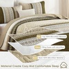 image:imageCottolester Queen Quilt Bedding SetTaupe Grey Patchwork Striped Bedspread Coverlet Set Queen3 Pieces Soft Lightweight Boho Quilt Set for All Season 96x90Brown
