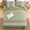 image:imageCottolester Queen Quilt Bedding SetTaupe Grey Patchwork Striped Bedspread Coverlet Set Queen3 Pieces Soft Lightweight Boho Quilt Set for All Season 96x90Sage Green