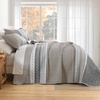 image:imageCottolester Queen Quilt Bedding SetTaupe Grey Patchwork Striped Bedspread Coverlet Set Queen3 Pieces Soft Lightweight Boho Quilt Set for All Season 96x90Taupe Grey