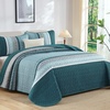 image:imageCottolester Queen Quilt Bedding SetTaupe Grey Patchwork Striped Bedspread Coverlet Set Queen3 Pieces Soft Lightweight Boho Quilt Set for All Season 96x90Teal