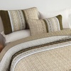 image:imageCottolester Queen Quilt Bedding SetTaupe Grey Patchwork Striped Bedspread Coverlet Set Queen3 Pieces Soft Lightweight Boho Quilt Set for All Season 96x90Brown