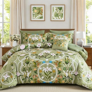 image:imageQueen Size 8 Piece Bed in a BagFloral Botanical Khaki Comforter SetQueen Bed Set with Comforter and SheetsFarmhouse Vintage ComforterGreen