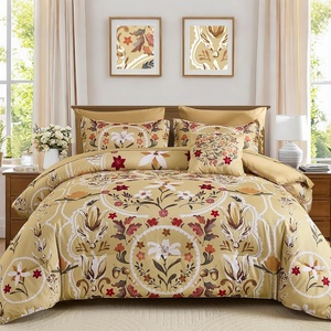 image:imageQueen Size 8 Piece Bed in a BagFloral Botanical Khaki Comforter SetQueen Bed Set with Comforter and SheetsFarmhouse Vintage ComforterKhaki